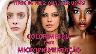 Colorimetria Para Micropigmentação  Tipos de Pele Qual Cor Usar  Vídeo 2 [upl. by Anasor161]