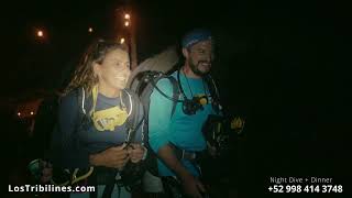 Beneath the Stars Puerto Morelos Night Diving and Dinner Delight [upl. by Annadiane887]