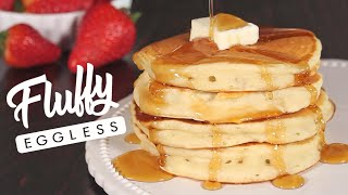 Eggless Fluffy Pancakes  Easy One Bowl  How Tasty Channel [upl. by Pasquale]