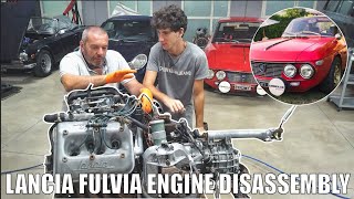 LANCIA FULVIA 13 ENGINE DISASSEMBLY TIMELAPSE [upl. by Namor]