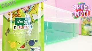 Kneipp Naturkind Spaß für Badewanne  Drachenkraft Zauberbad  Gelb und Blau mischen [upl. by Malita]