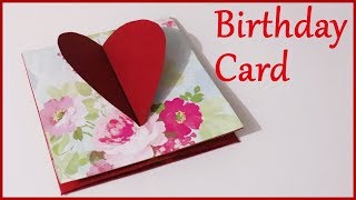 Heart Lock Accordion Card  diy birthday card  DIY tutorial by diy quick crafts [upl. by Arakat184]