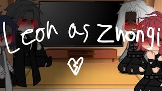 Dark fall reacts to Leon as zhongli  nergal as childe childe x zhongli [upl. by Samp]