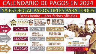 🔔Urgente HOY Becas Benito Juárez 2024 💯 ¡Consulta tu Fecha de pago 2024 HOY 👉 Básica MS y Superior [upl. by Merideth]