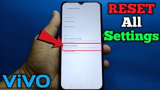 How to reset all settings on ViVO Y20i [upl. by Arrat69]