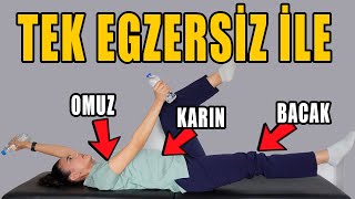 TEK EGZERSİZ İLE KARIN BACAKOMUZ KASLARINIZI ÇALIŞTIRIN aktifizyo fiziktedavi egzersiz [upl. by Nyvlem]