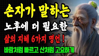 손자가 말하는 노후에 더 필요한 삶의 지혜 6가지 명언  바람처럼 빠르고 산처럼 고요하게 살아라  인생명언  오디오북  손자명언  지혜로운말씀 [upl. by Ledah]