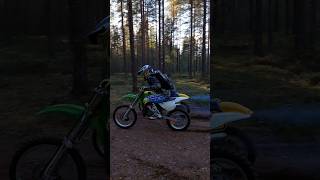 Kawasaki KX80 vs Suzuki RM80 shorts [upl. by Ayim]