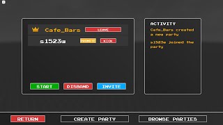 Roblox Party System v20 CrossServer [upl. by Leumas]