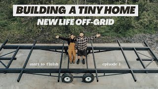 Starting our TINY HOUSE BUILD Abandoned land to OFFGRID homestead [upl. by Aprile]