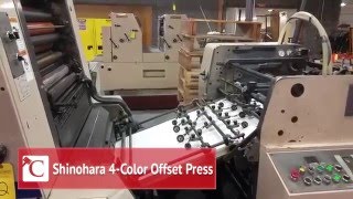 Online Auction Shinohara 4Color Offset Press [upl. by Suk173]