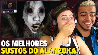 REACT  MELHORES SUSTOS DO ALANZOKA EM 2021 [upl. by Yclehc]