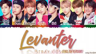 STRAY KIDS  LEVANTER English Ver Lyrics Color CodedEng [upl. by Behrens]