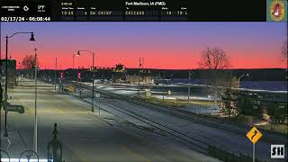 Fort Madison Sunrise Time Lapse 21724 [upl. by Eimor]