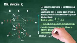 102 Teoría de Orbitales Moleculares Molécula N2 [upl. by Natehc]