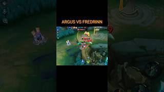 ARGUS VS FREDRINN 🤡  2 LEVEL BRO  ARGUS Shorts MLBB mobilelegends [upl. by Neomah]