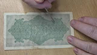 Video 253  1000 Reichmark banknote 1923 [upl. by Marron]