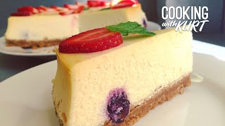 New YorkStyle Cheesecake  Cooking with Kurt [upl. by Dnomaid]