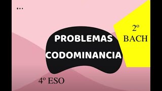 PROBLEMA CODOMINANCIA 4ºESO 2º BACH [upl. by Lewiss]