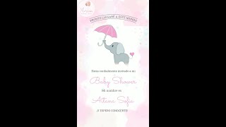 VIDEO INVITACION PARA BABY SHOWER 2024 [upl. by Harbed897]