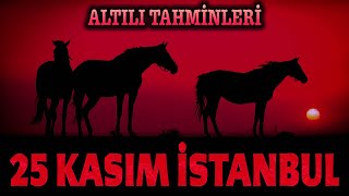 25 Kasım İstanbul At Yarışı  Altılı Tahminleri [upl. by Gamages869]