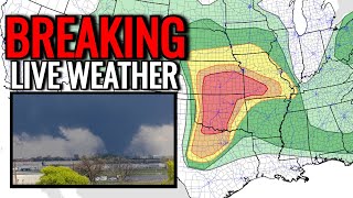 LIVE 🔴 Tornado Outbreak Coverage ⚠Strong Tornadoes Large Hail and Wind ⚠ [upl. by Yelyak325]