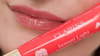 Clarins Instant Light Natural Lip Perfector Wear Test  Lipstick A Day [upl. by Tierney]