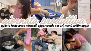 Giornata produttiva insieme menù settimanale apparecchio per Cri regalo per Mia debbyg vlog✨ [upl. by Aicel36]