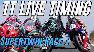 Isle Of Man TT Race Day 3 Supertwin Race Live Timing [upl. by Kifar399]