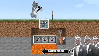 Traps for Tom and Jerry in Minecraft  Coffin Meme [upl. by Putnem]