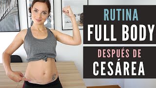 Rutina EJERCICIOS Recuperación de CESÁREA  FULL BODY 10MIN 🔥 6 MESES  Recupera tu figura [upl. by Laefar]