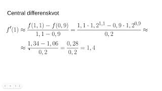 Numerisk derivering och derivering med digitalt verktyg GeoGebra [upl. by Amalee518]