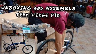 UNBOXING and ASSEMBLE  TERN VERGE P10 FOLDING BIKE  TERN FOLDING BIKES [upl. by Vernice448]