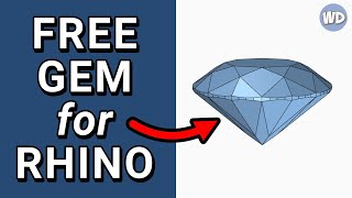 Free Round Brilliant Gem Model for Rhino [upl. by Agler]