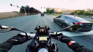 BMW F750GS Pure Sound  Around Town at Sunset  Washington 4K [upl. by Nylorac]