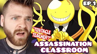 THIS ANIME IS CRAZY  Assassination Classroom  Episode 1  ANIME REACTION [upl. by Lalita]