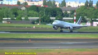 Air France quotAIRFRANSquot Airbus A320211 FHBNO touchdown am Flughafen Berlin Tegel [upl. by Yrem]