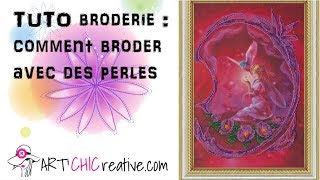 TUTO FACILE  broderie avec perles de A à Z toutes les bases [upl. by Ogirdor]