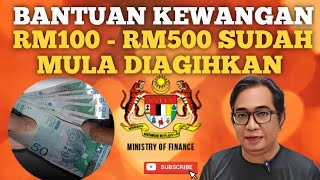 BAYARAN BANTUAN RM100RM500 SUDAH MULA DIAGIHKAN TAHNIAH [upl. by Yztim]