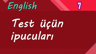 İngilis dili  Test ipucuları 7 [upl. by Chatwin]