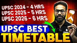 BEST Timetable For UPSC 2025 2026 2027  OnlyIAS [upl. by Amari]