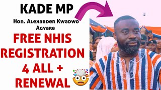 FREE NHIS REGISTRATION amp RENEWAL For All BY KADE MP Health First DAY 1AdonkronoInterviews [upl. by Cristin]