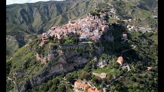 Taormina  Castelmola  Sicily  Drone View [upl. by Ahseital]