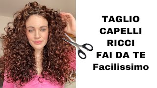 COME TAGLIO I CAPELLI RICCI DA SOLA [upl. by Pathe]