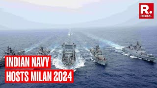 Indian Navy Hosts Largest Naval Exercise Milan Around 50 Countries Participate [upl. by Niuq590]