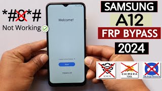 2024  Samsung A12 Frp Bypass 0 Code Not Working  Without Package Disabler Pro App Android 13 [upl. by Buatti471]