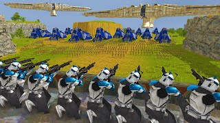 100 Clone Snipers VS 100000 Battle Droid Army Invasion  Men of War Star Wars Mod [upl. by Eolanda]