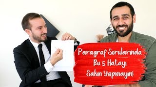 Paragraf Sorularında Bu 5 Hatayı Sakın Yapmayın  Hızlı Okuma Faydalı mıdır PK16 [upl. by Neu]