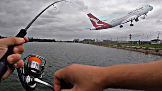 Catching fish behind Australia’s largest AIRPORT [upl. by Meit]