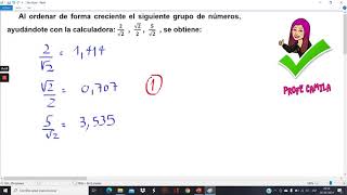 Ordenar de menor a mayor fracciones con raíces en el numerador y denominador [upl. by Coleen41]